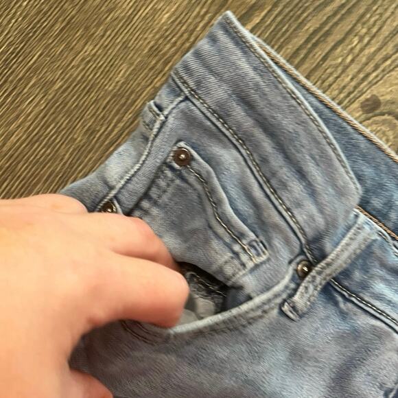 Vintage X American Weekend Crop Jeans Mid Rise Denim Light Wash Blue Size 4/27 - Picture 5 of 12